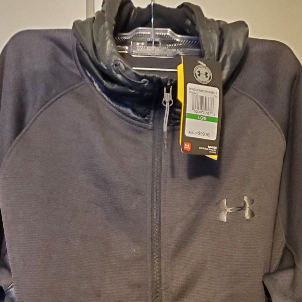 NEW UNDER ARMOUR MEN'S SWACKET JACKET LARGE BLACK